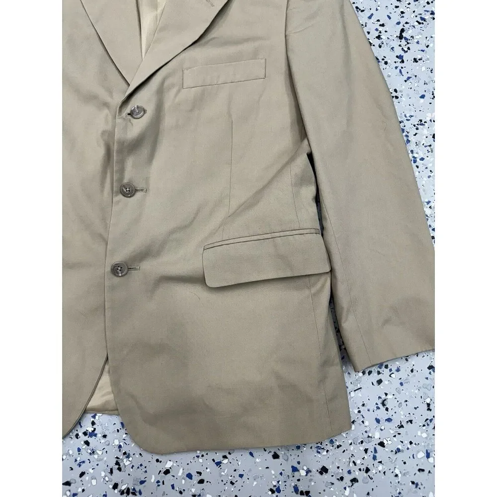 Brooks Brothers 346 42R Used Kahki Brown Stretch Blazer Cotton‎